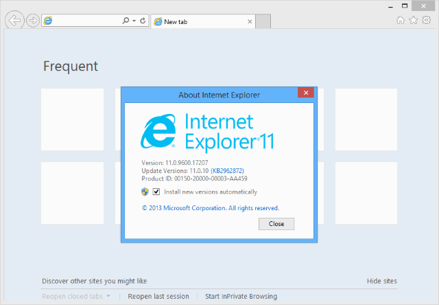 Снимок экрана Internet Explorer