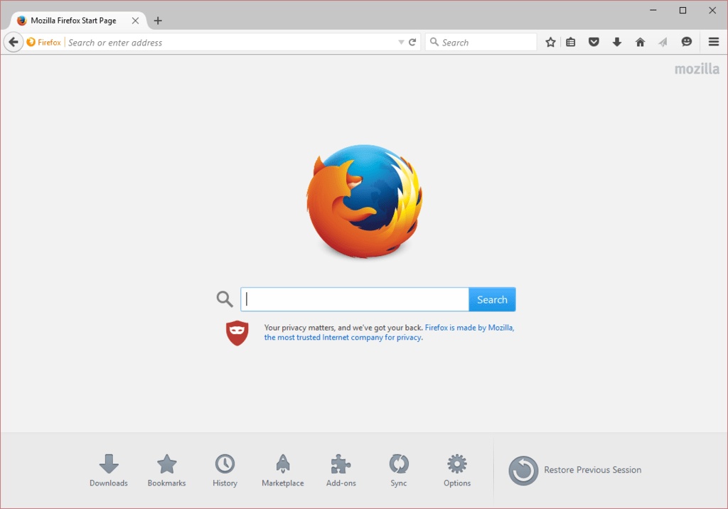 Снимок экрана Mozilla Firefox